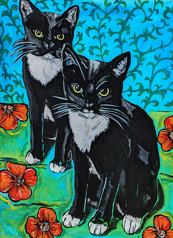 Sisters 2 Cats
18"x24" $600