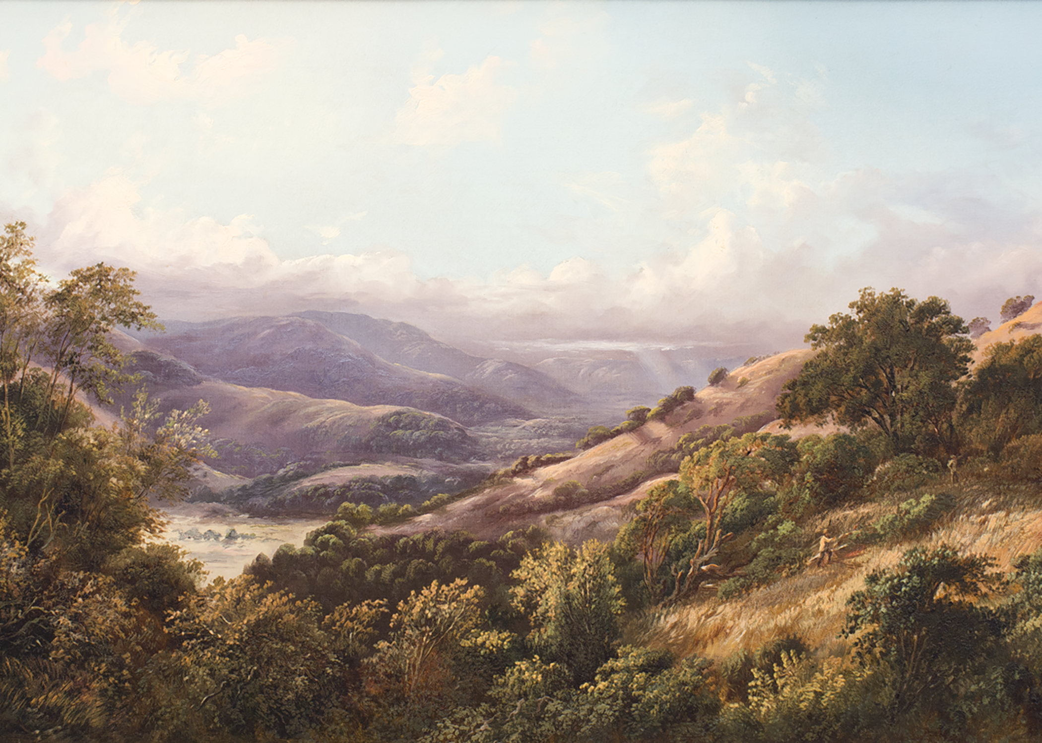 William Keith (1838-1911) b. Scotland, United States, San Anselmo Valley Near San Rafael, 1868, Oil on canvas, Gift of Adrienne Williams, Saint Mary's College Museum of Art Permanent Collection