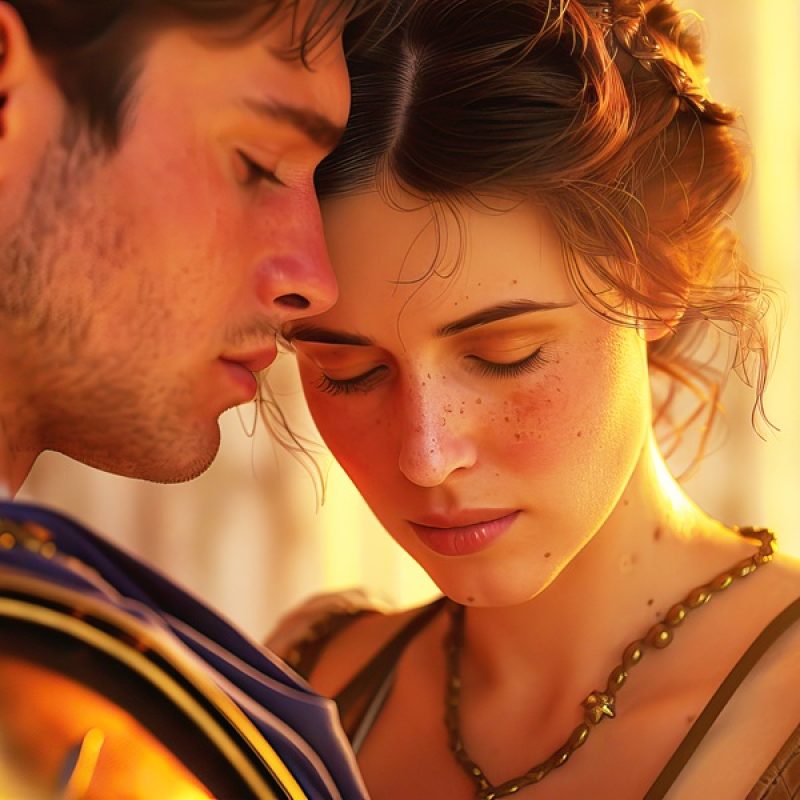 A historical romance set in ancient Rome, depicting the forbidde