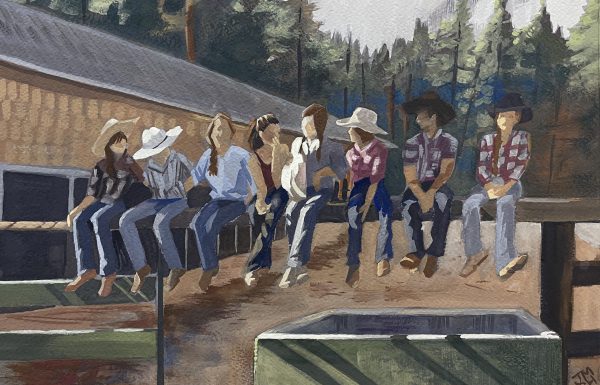 Jenna Hobbs_Post Shift Bliss_16''x12'', gouache, NFS